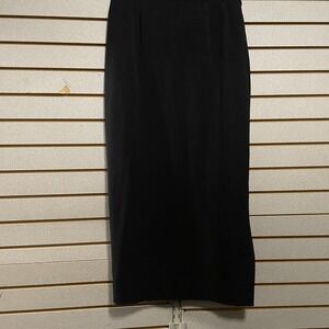Westbound 16 W Long Black Velvet Skirt‎ Lined Embroidery Stitches